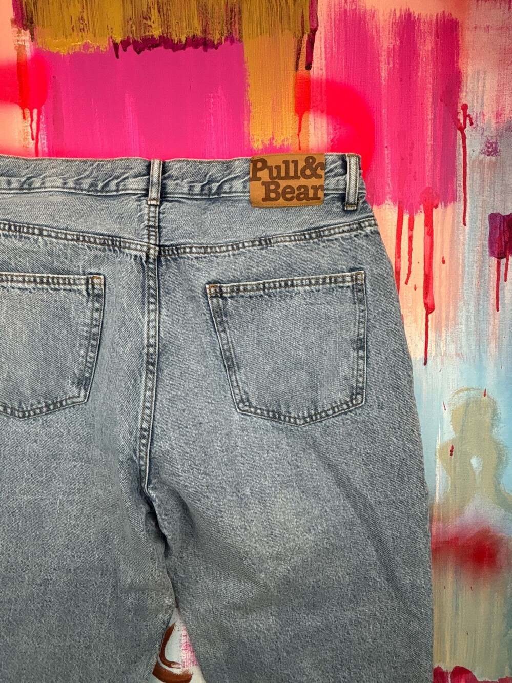 Pull&Bear Wide-Leg BaggyLight Wash Jeans Size 36 - Picture 9 of 10